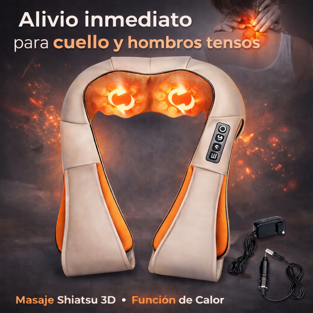 Masajeador de Cuello y Espalda con Calor 3D