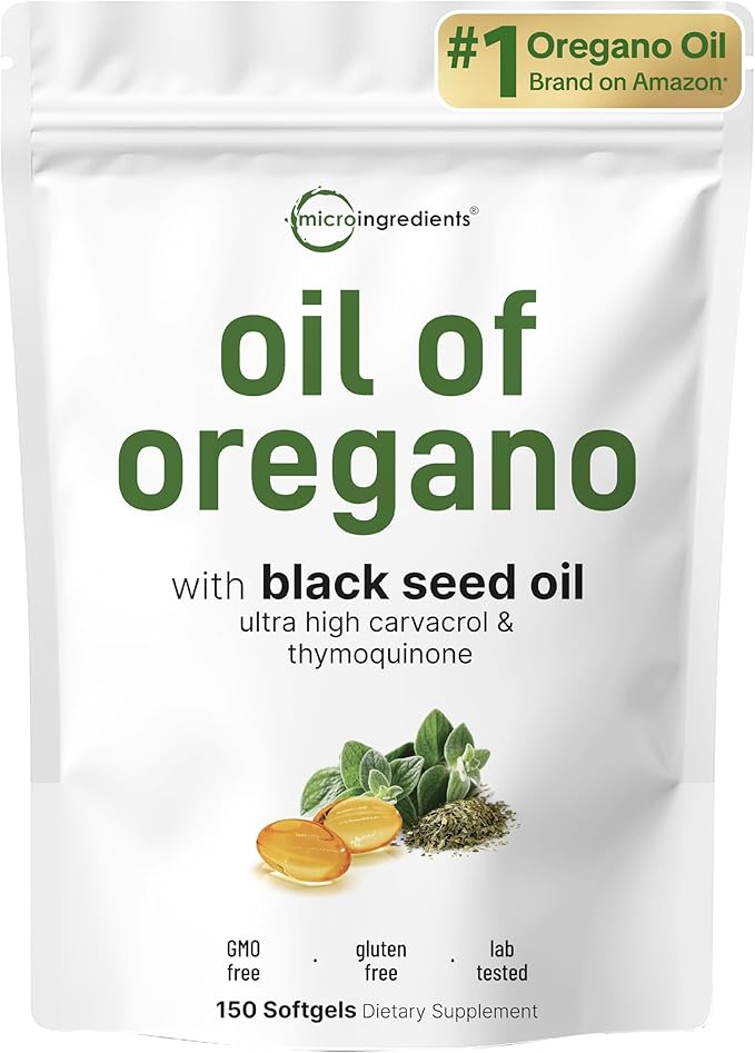 Aceite de Hoja de Orégano 6000 mg – Apoyo Natural para Defensas y Digestión (60 Cápsulas)