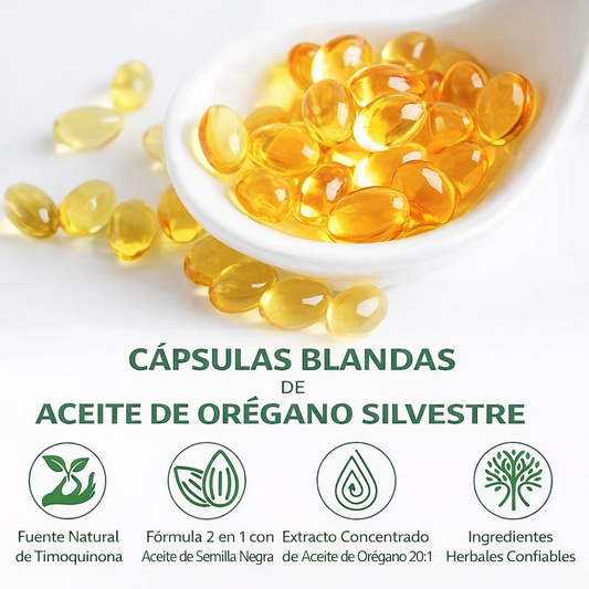 Aceite de Hoja de Orégano 6000 mg – Apoyo Natural para Defensas y Digestión (60 Cápsulas)